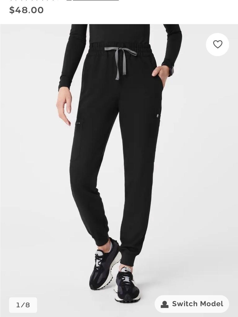 FIGS Women’s Black Drawstring Jogger Pants